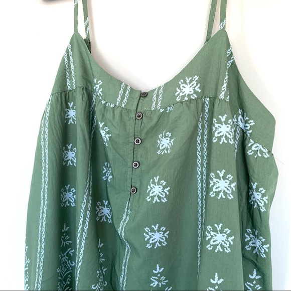 NWT Lucky Brand Boho Dress Size L RN# 80318 Green